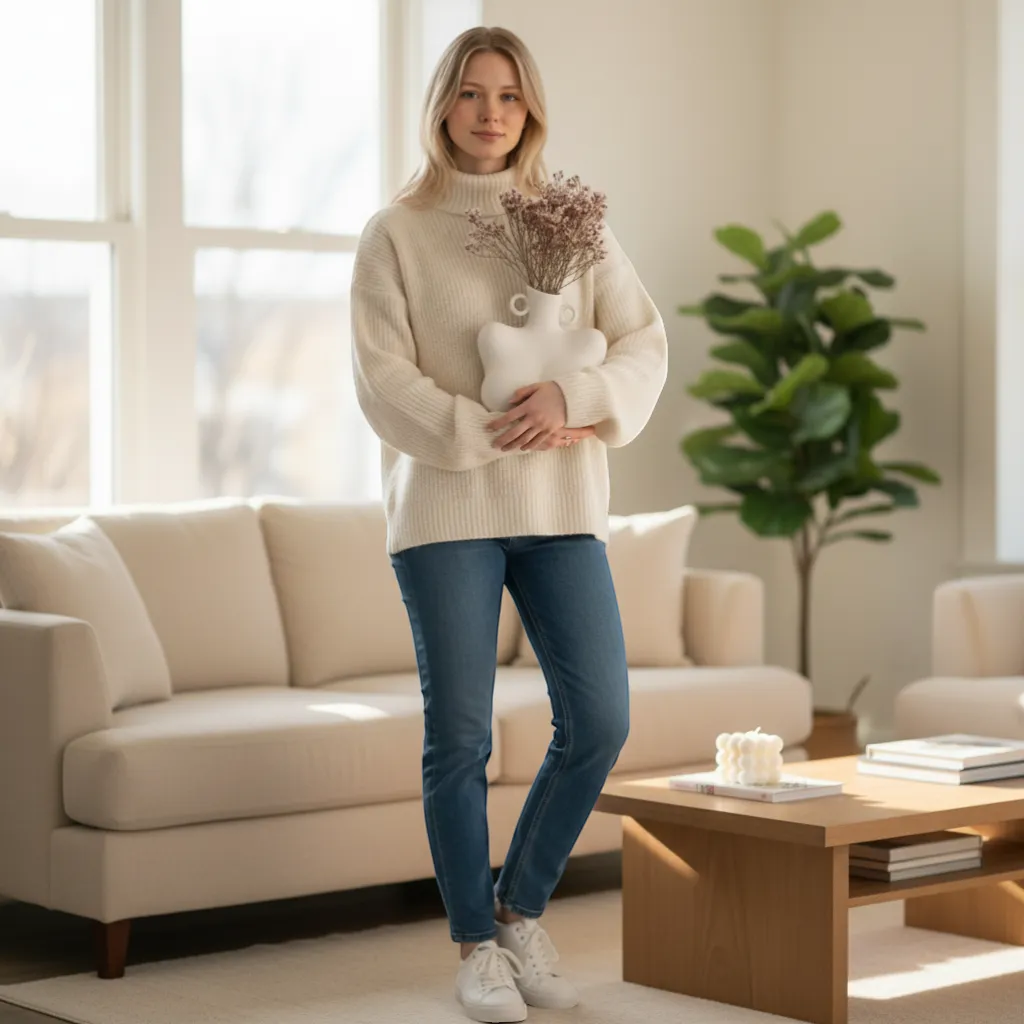 Female Form Sculpture Ceramic Vase Curvy Body Silhouette Goddess Home Decor | IREN Interior-IREN Interior