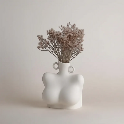 Female Form Sculpture Ceramic Vase Curvy Body Silhouette Goddess Home Decor | IREN Interior-IREN Interior