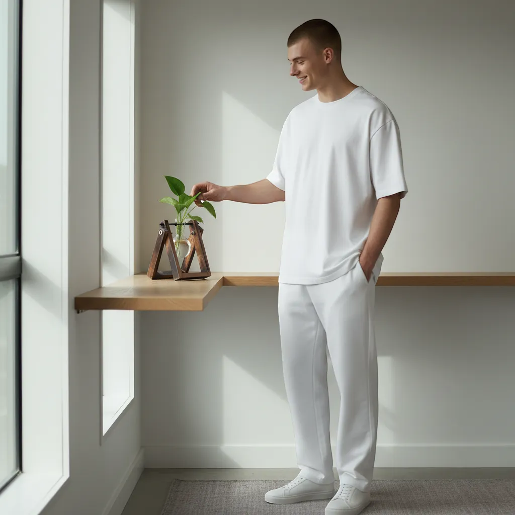 Glass and Wood Vase Planter Desktop Hydroponic Propagation Station | IREN Interior-IREN Interior