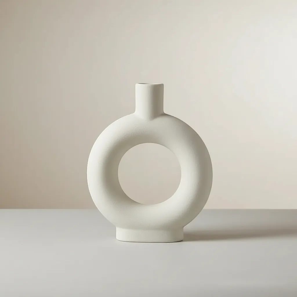 Handcrafted Nordic Ceramic Vase Minimalist Textured Pottery Home Decor | IREN Interior-IREN Interior