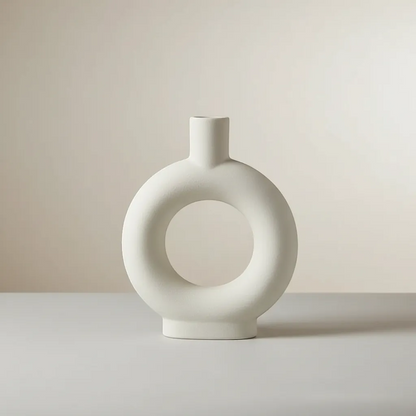 Handcrafted Nordic Ceramic Vase Minimalist Textured Pottery Home Decor | IREN Interior-IREN Interior