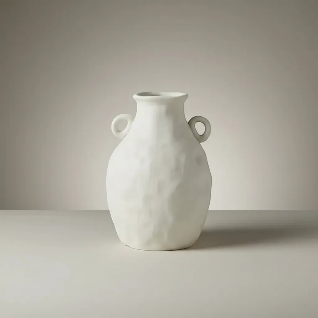 Handcrafted Nordic Ceramic Vase Minimalist Textured Pottery Home Decor | IREN Interior-IREN Interior