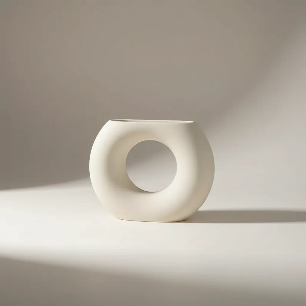 Handcrafted Nordic Ceramic Vase Minimalist Textured Pottery Home Decor | IREN Interior-IREN Interior