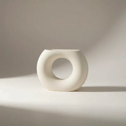 Handcrafted Nordic Ceramic Vase Minimalist Textured Pottery Home Decor | IREN Interior-IREN Interior