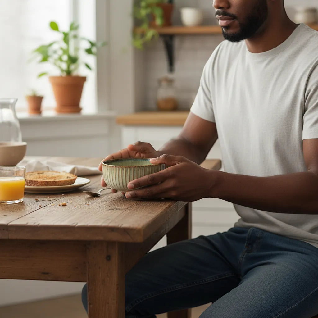 Japanese Ceramic Dinnerware Set Wabi-Sabi Stoneware Plates and Rice Bowls | IREN Interior-IREN Interior