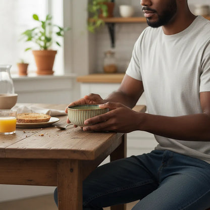 Japanese Ceramic Dinnerware Set Wabi-Sabi Stoneware Plates and Rice Bowls | IREN Interior-IREN Interior