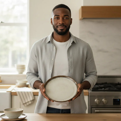 Japanese Ceramic Dinnerware Set Wabi-Sabi Stoneware Plates and Rice Bowls | IREN Interior-IREN Interior