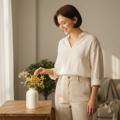 Minimalist Nordic Ceramic Vase – Premium Modernist Home Decor Centerpiece | IREN Interior-IREN Interior