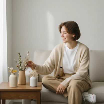 Minimalist Nordic Ceramic Vase – Premium Modernist Home Decor Centerpiece | IREN Interior-IREN Interior