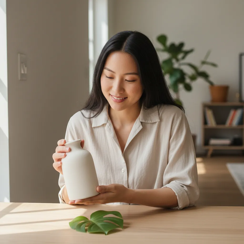 Modern Minimalist Ceramic Vase Nordic Home Decor Centerpiece for Flowers | IREN Interior-IREN Interior