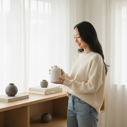 Modern Minimalist Ceramic Vase Nordic Home Decor Centerpiece for Flowers | IREN Interior-IREN Interior