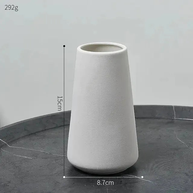 Modern Minimalist Ceramic Vase Nordic Home Decor Centerpiece for Flowers | IREN Interior-IREN Interior
