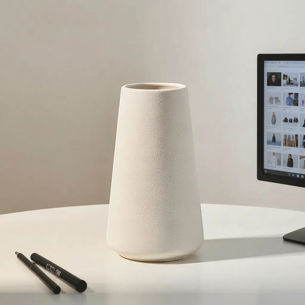 Modern Minimalist Ceramic Vase Nordic Home Decor Centerpiece for Flowers | IREN Interior-IREN Interior