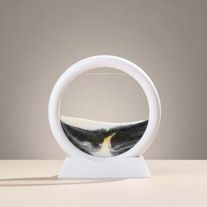 Moving Sand Art Picture 3D Dynamic Deep Sea Sandscape Round Glass Flowing Sand Decor | IREN Interior-IREN Interior