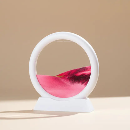 Moving Sand Art Picture 3D Dynamic Deep Sea Sandscape Round Glass Flowing Sand Decor | IREN Interior-IREN Interior