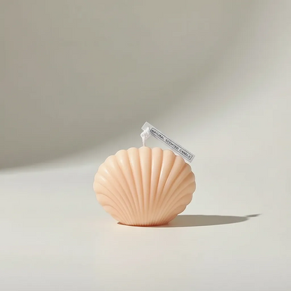 Natural Shell Candle Handmade Soy Wax Aesthetic Coastal Home Decor Gift | IREN Interior-IREN Interior
