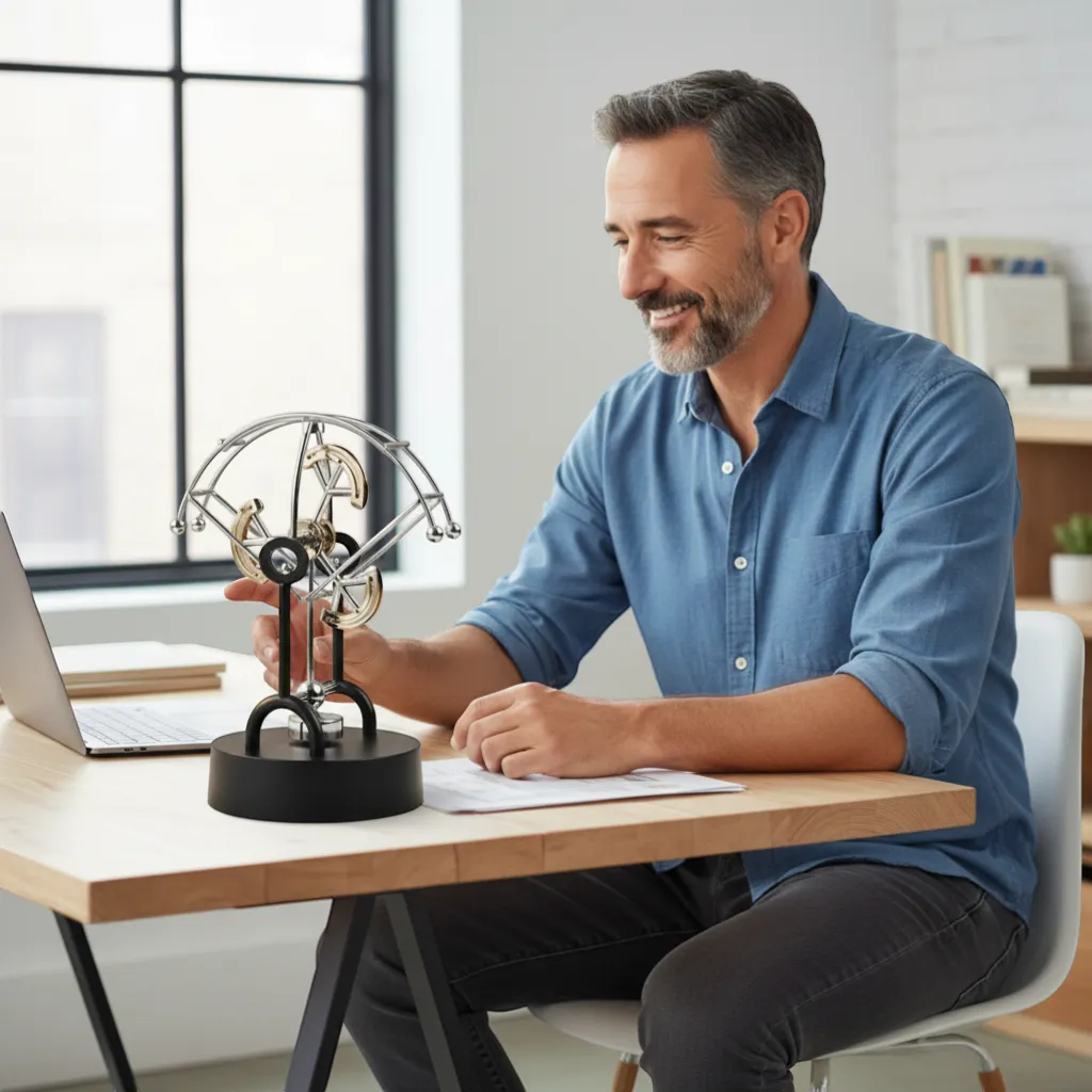 Newton Pendulum Miniature Physics Decor Kinetic Motion Executive Desk Toy | IREN Interior-IREN Interior
