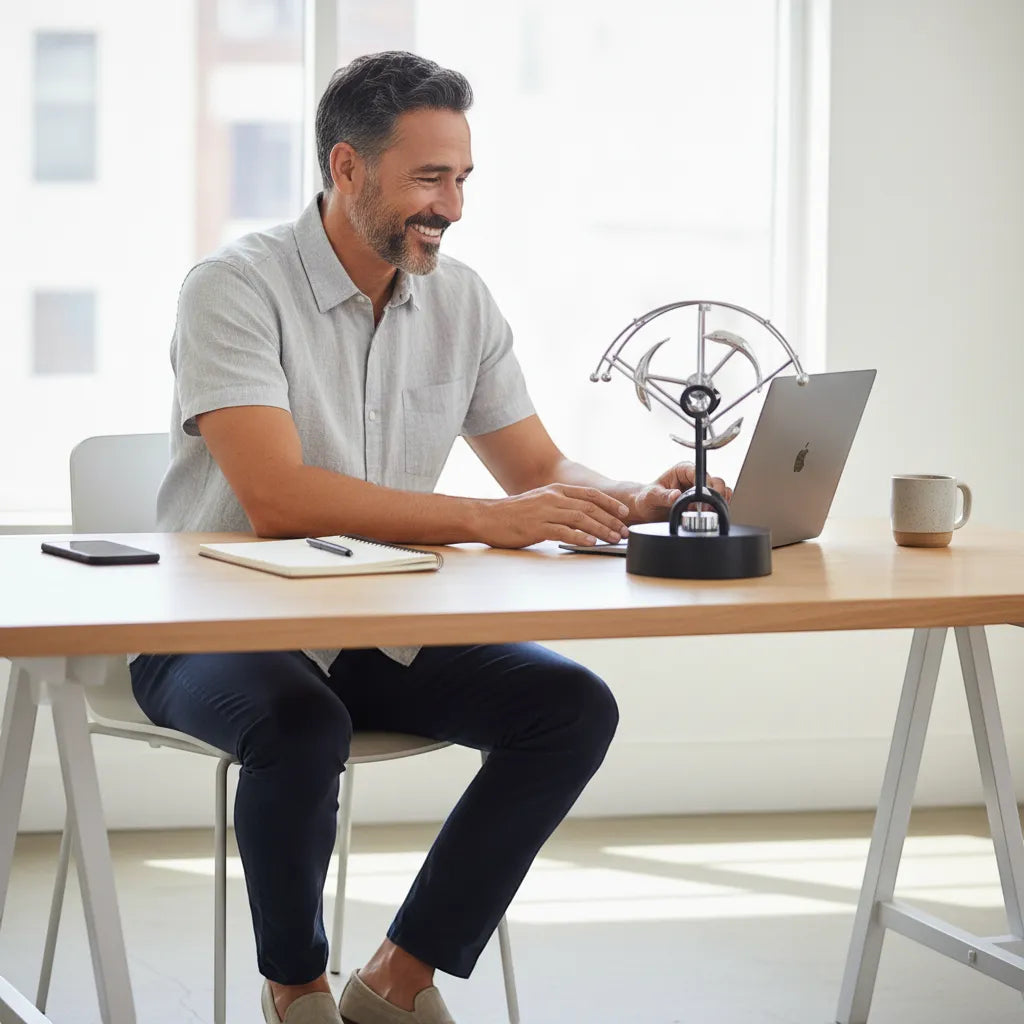 Newton Pendulum Miniature Physics Decor Kinetic Motion Executive Desk Toy | IREN Interior-IREN Interior