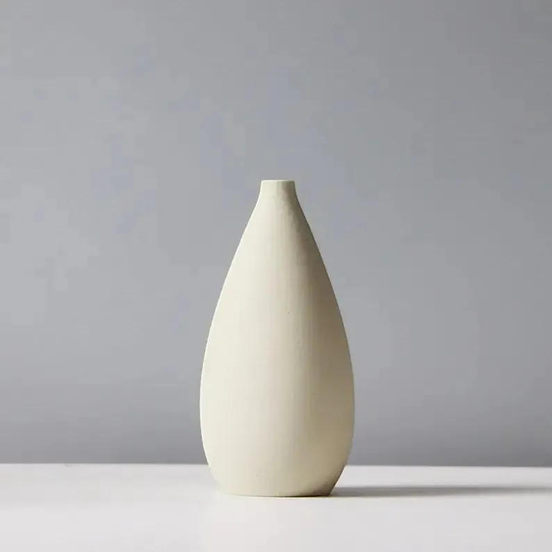 Nordic Ceramic Art Vase Minimalist Architectural Sculpture Flower Pot | IREN Interior-IREN Interior