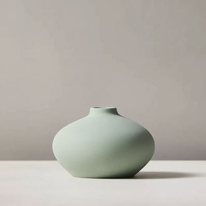 Nordic Ceramic Art Vase Minimalist Architectural Sculpture Flower Pot | IREN Interior-IREN Interior