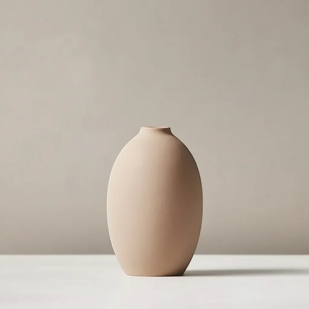 Nordic Ceramic Art Vase Minimalist Architectural Sculpture Flower Pot | IREN Interior-IREN Interior