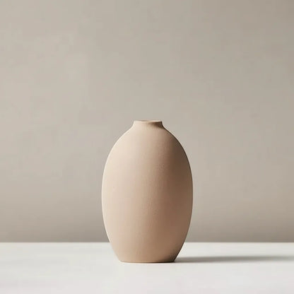 Nordic Ceramic Art Vase Minimalist Architectural Sculpture Flower Pot | IREN Interior-IREN Interior