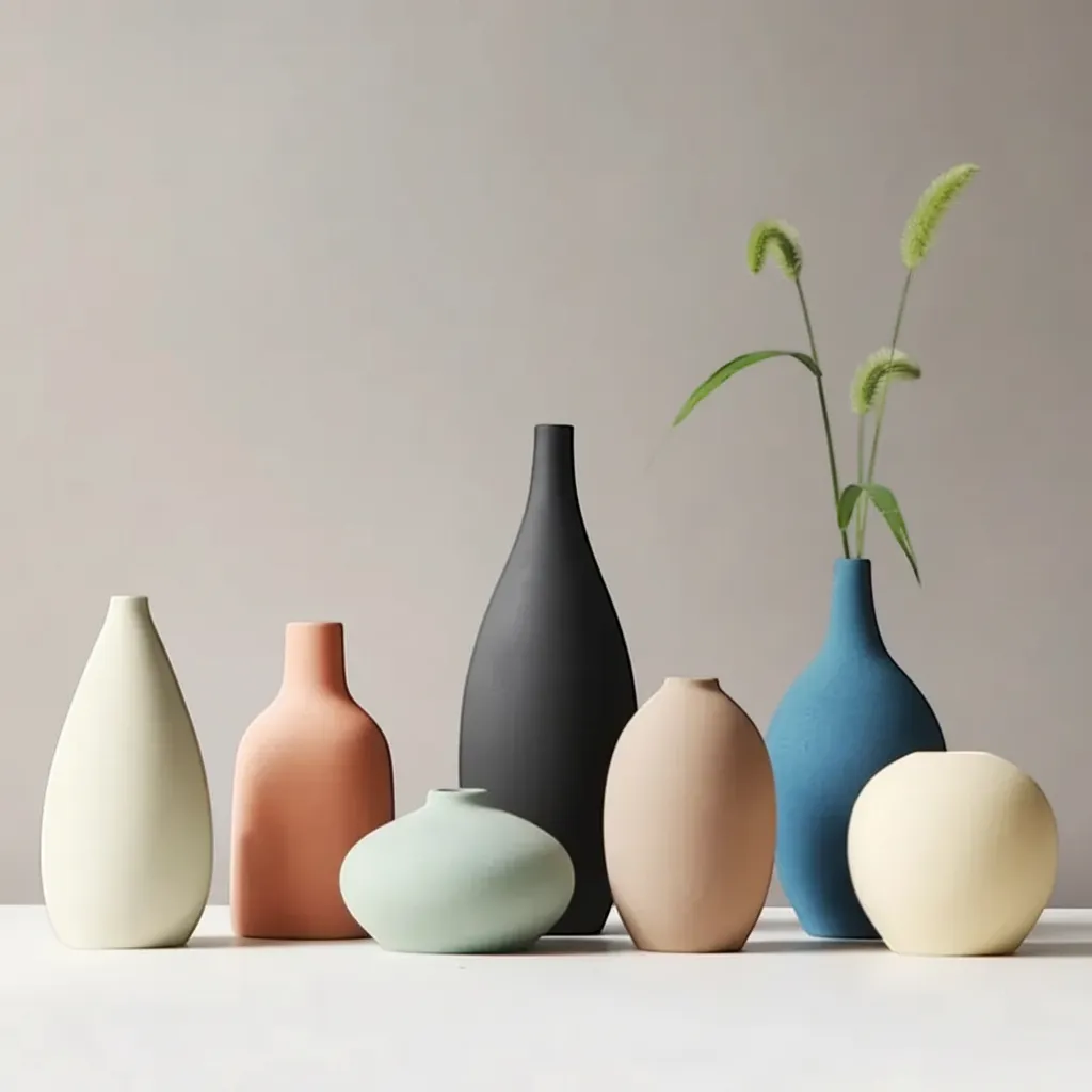 Nordic Ceramic Art Vase Minimalist Architectural Sculpture Flower Pot | IREN Interior-IREN Interior