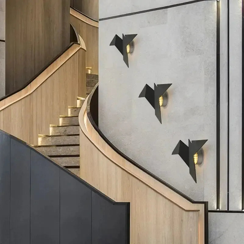 Nordic Iron Bird Wall Lamp Minimalist Modern LED Sconce Light | IREN Interior-IREN Interior