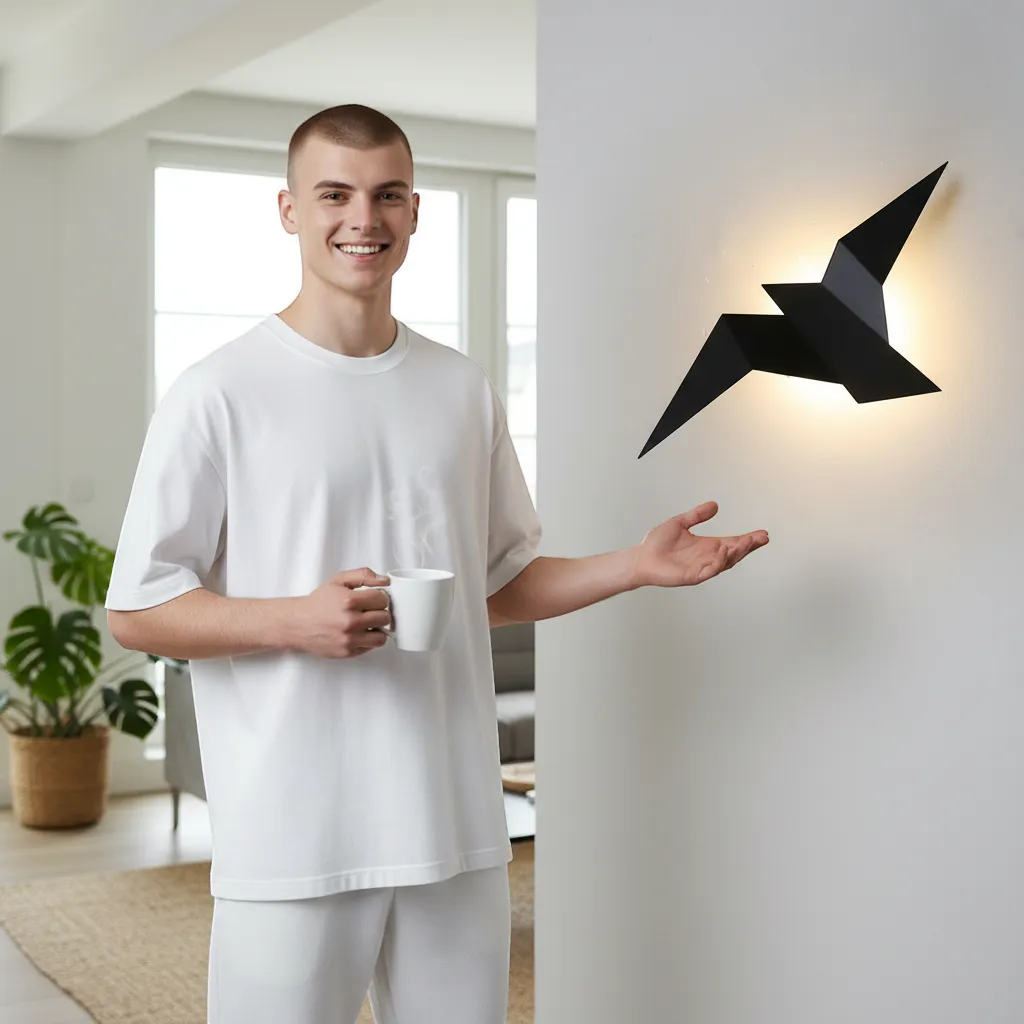 Nordic Iron Bird Wall Lamp Minimalist Modern LED Sconce Light | IREN Interior-IREN Interior
