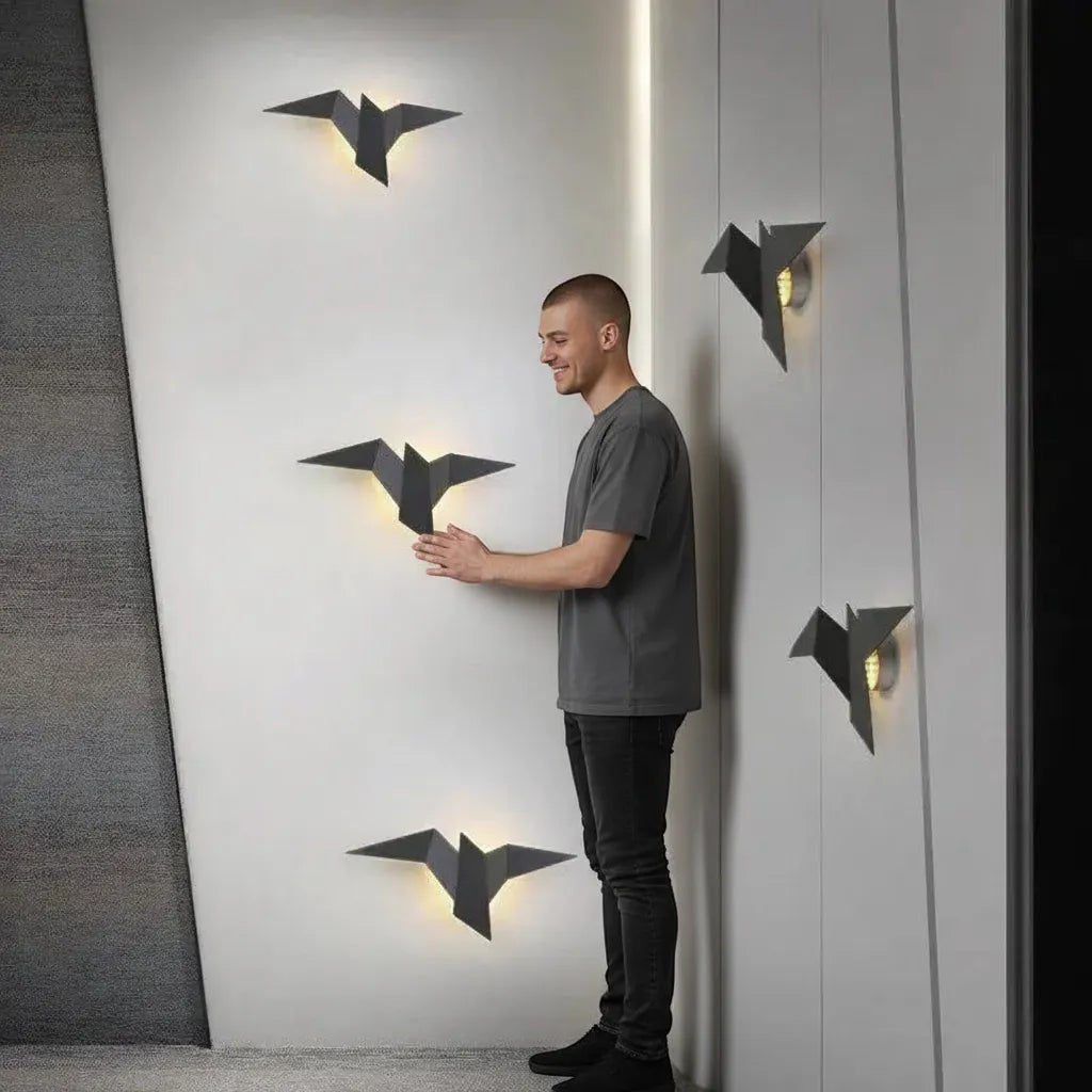 Nordic Iron Bird Wall Lamp Minimalist Modern LED Sconce Light | IREN Interior-IREN Interior