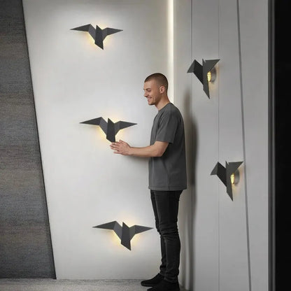 Nordic Iron Bird Wall Lamp Minimalist Modern LED Sconce Light | IREN Interior-IREN Interior