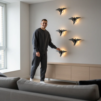 Nordic Iron Bird Wall Lamp Minimalist Modern LED Sconce Light | IREN Interior-IREN Interior