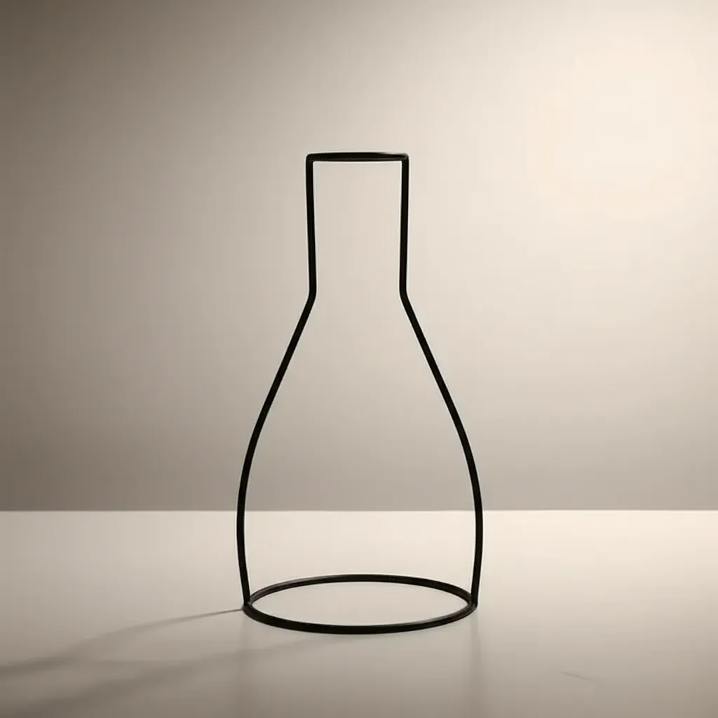 Nordic Style Iron Flower Vase Geometric Minimalist Metal Wire Frame Centerpiece | IREN Interior-IREN Interior