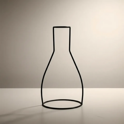 Nordic Style Iron Flower Vase Geometric Minimalist Metal Wire Frame Centerpiece | IREN Interior-IREN Interior