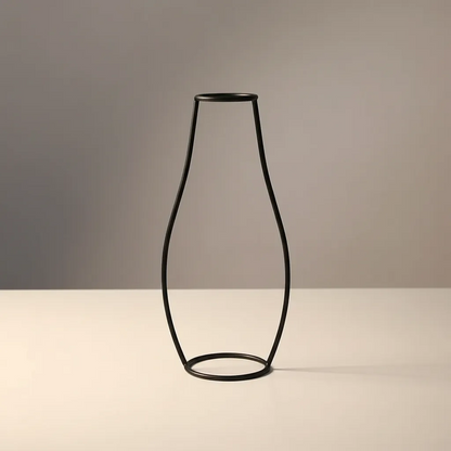 Nordic Style Iron Flower Vase Geometric Minimalist Metal Wire Frame Centerpiece | IREN Interior-IREN Interior