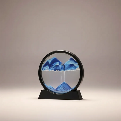 Round 3D Moving Sand Art Glass Deep Sea Sandscape Motion Display Decor | IREN Interior-IREN Interior