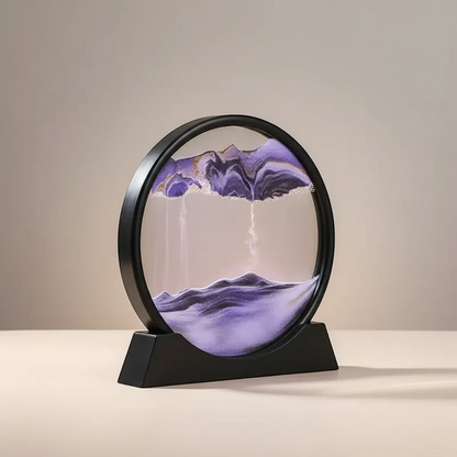 Round 3D Moving Sand Art Glass Deep Sea Sandscape Motion Display Decor | IREN Interior-IREN Interior