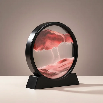 Round 3D Moving Sand Art Glass Deep Sea Sandscape Motion Display Decor | IREN Interior-IREN Interior