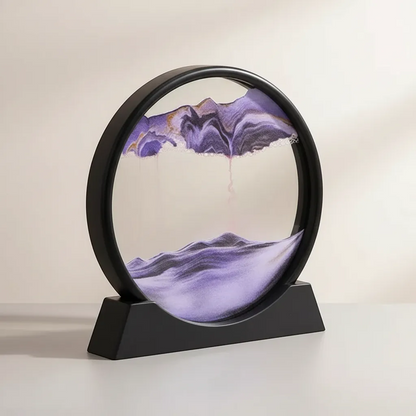 Round 3D Moving Sand Art Glass Deep Sea Sandscape Motion Display Decor | IREN Interior-IREN Interior