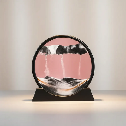 Round 3D Moving Sand Art Glass Deep Sea Sandscape Motion Display Decor | IREN Interior-IREN Interior