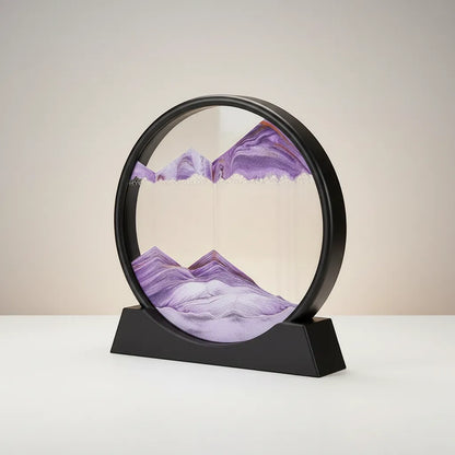 Round 3D Moving Sand Art Glass Deep Sea Sandscape Motion Display Decor | IREN Interior-IREN Interior