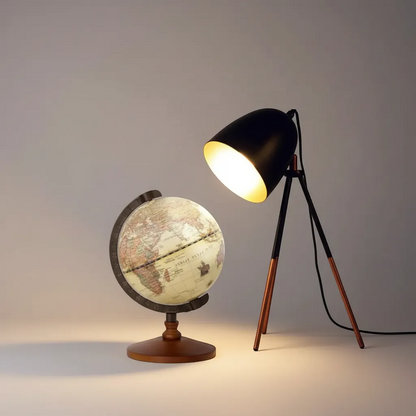 Vintage 14cm World Globe Desktop Map – Retro Educational Decor | IREN Interior-IREN Interior