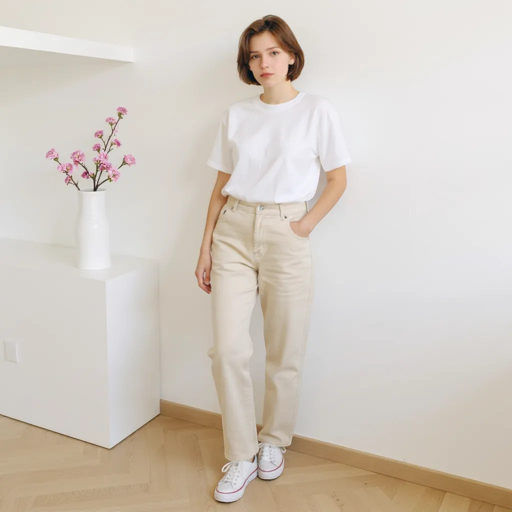 White Ceramic Vase with Hemp Rope Detail Minimalist Japandi Home Decor | IREN Interior-IREN Interior