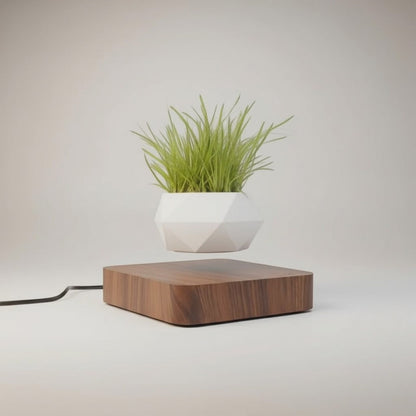 Magnetic Levitation Floating Plant Pot Anti-Gravity Rotating Bonsai Decor | IREN Interior