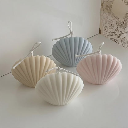 Natural Shell Candle Handmade Soy Wax Aesthetic Coastal Home Decor Gift | IREN Interior